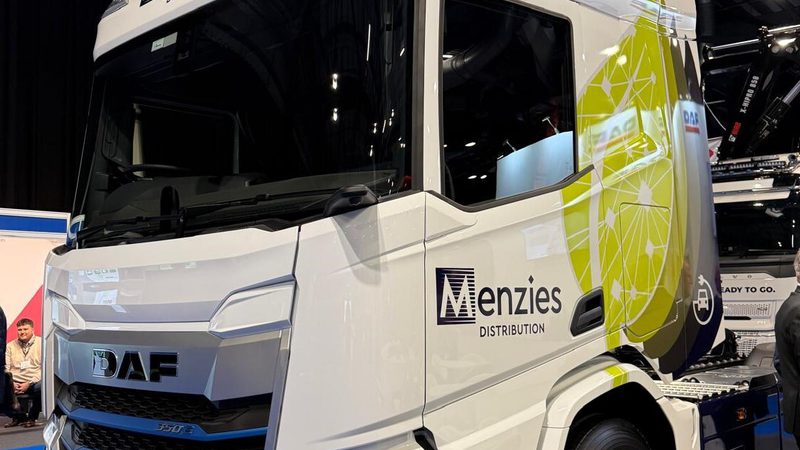 DAF Trucks UK XD Battery Electric Tractor Unit at the Road Transport Expo in Scotland